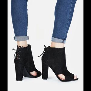 JustFab Ankle Open Toe Booties